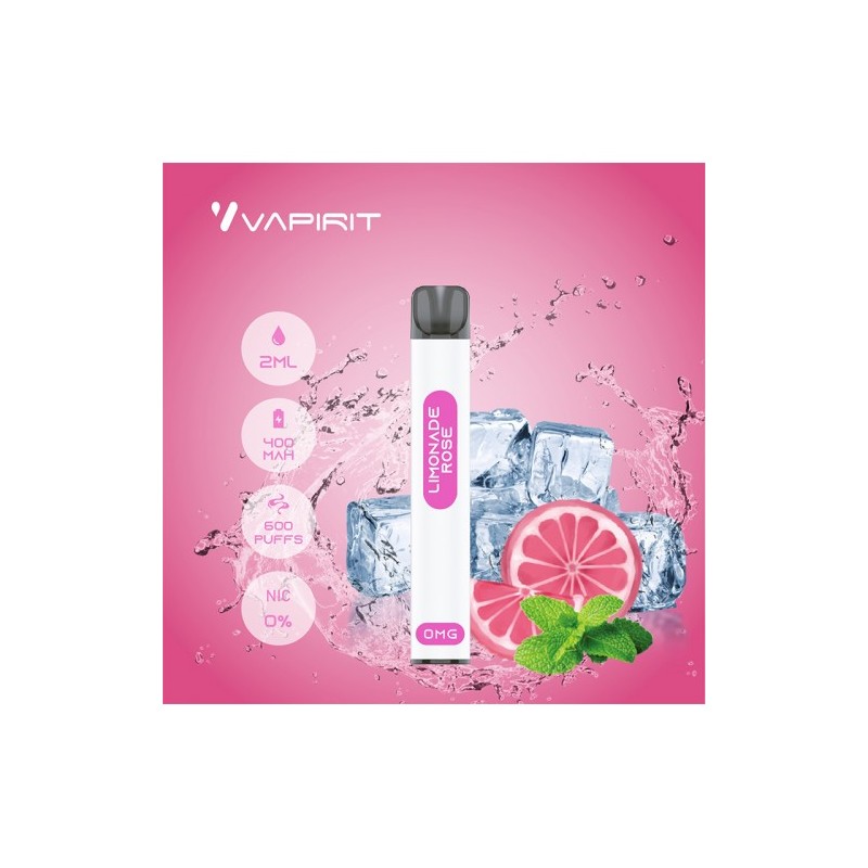 Limonade Rose Vapirit Jetable 600puffs