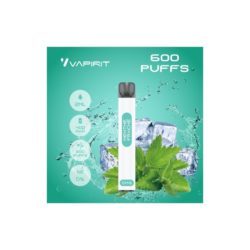 Menthe Fraîche Vapirit Jetable 600puffs