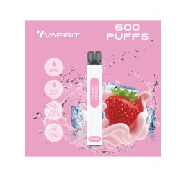 YAOURT FRAISE VAPIRIT JETABLE 600 PUFFS