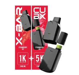 CARTOUCHE PRE REMPLIE CUBX GO XBAR STRAWBERRY ICE