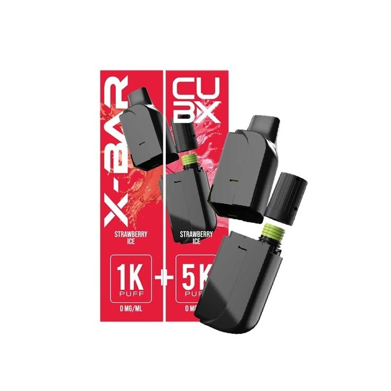 CARTOUCHE PRE REMPLIE CUBX GO XBAR STRAWBERRY ICE