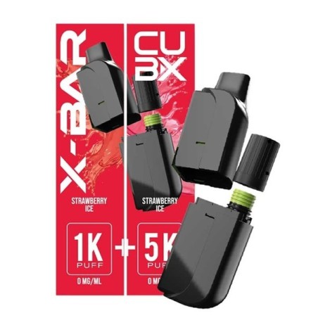 CARTOUCHE PRE REMPLIE CUBX GO XBAR STRAWBERRY ICE