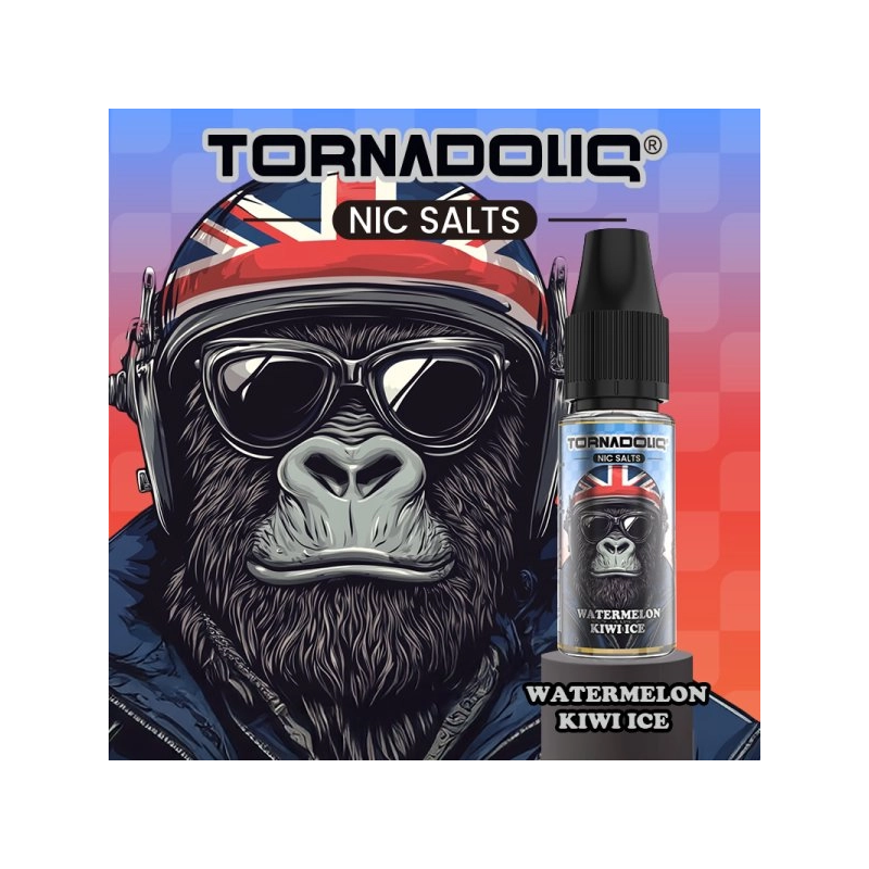 WATERMELON KIWI ICE 20MG NIC SALT 10ML TORNADOLIQ