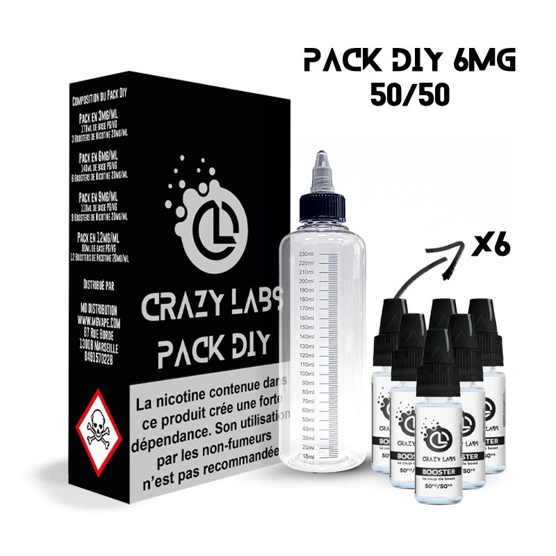 PACK DIY 6MG 200ML 50PG/50VG