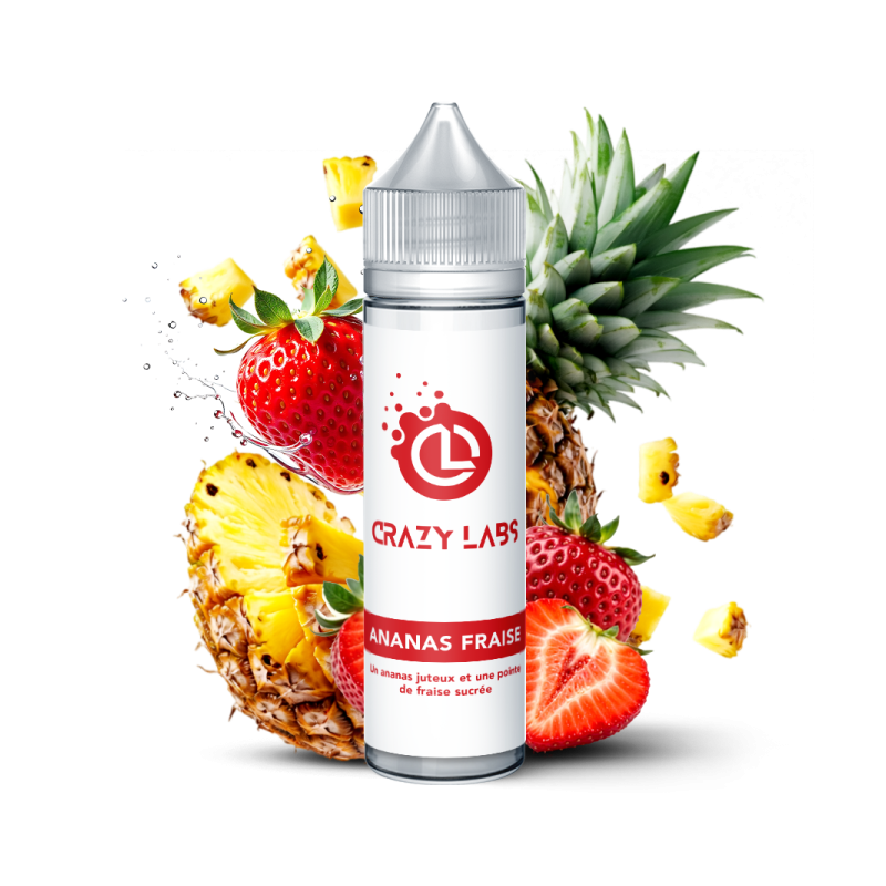 ANANAS FRAISE 50ML CRAZY LABS